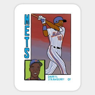 Darryl Strawberry - Homer at the Bat Simpsons Baseball Card Tee Sticker